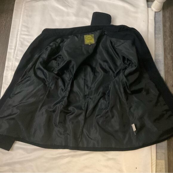 Sashimi Blue Military Ruffled Zip Front Peacoat M Preppy Winter Cozy Comfy - Picture 6 of 12